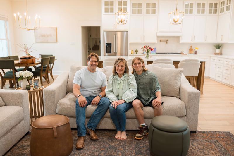  The open living area was designed to keep the family connected, even when everyone is doing something different. 