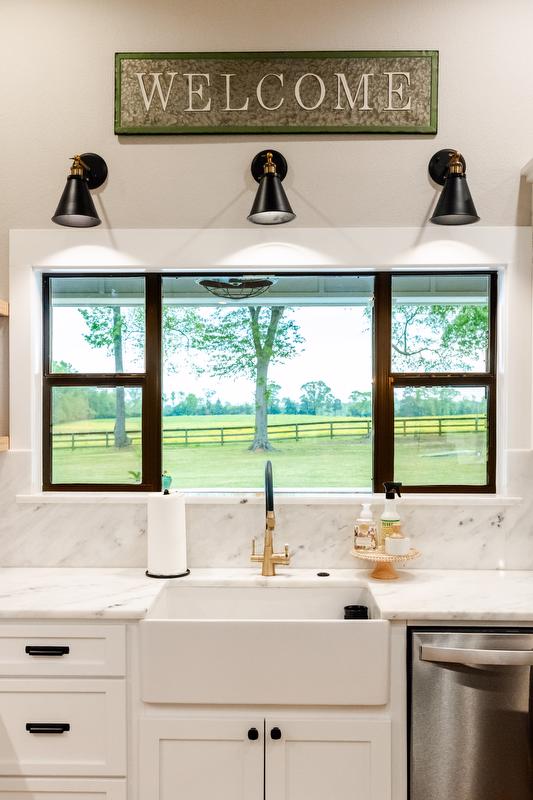 Talley family home kitchen sink area