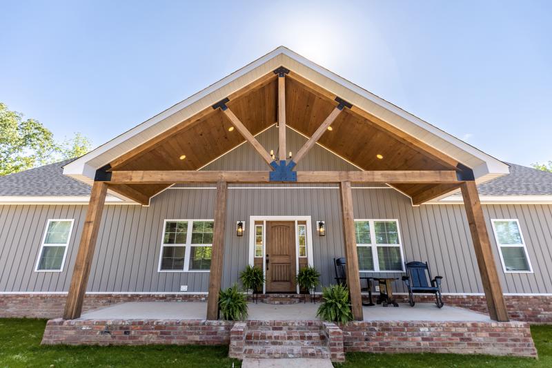 Building plans with large front porch. Rural living in south Arkansas.