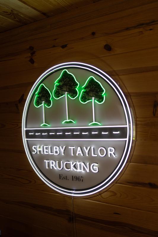 Shelby Taylor Trucking Logo sign