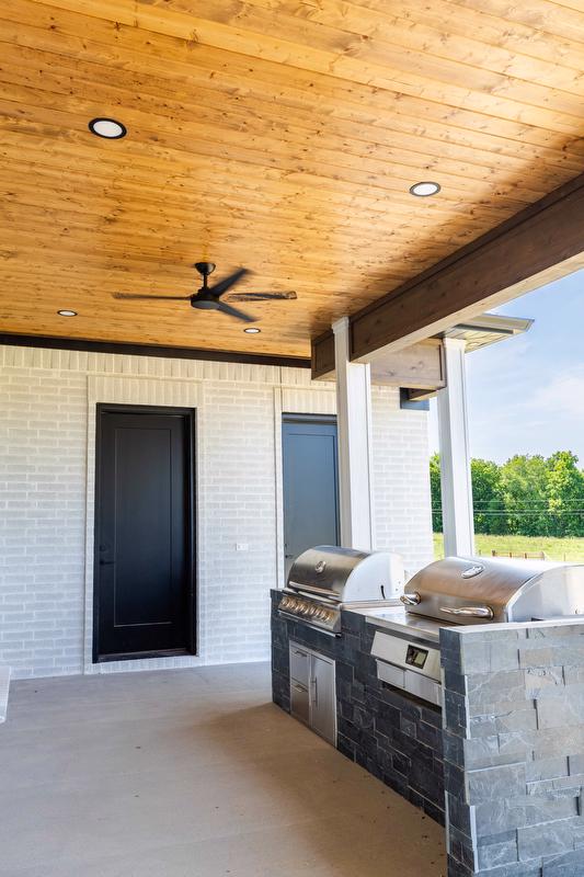 Outdoor kitchen rural home