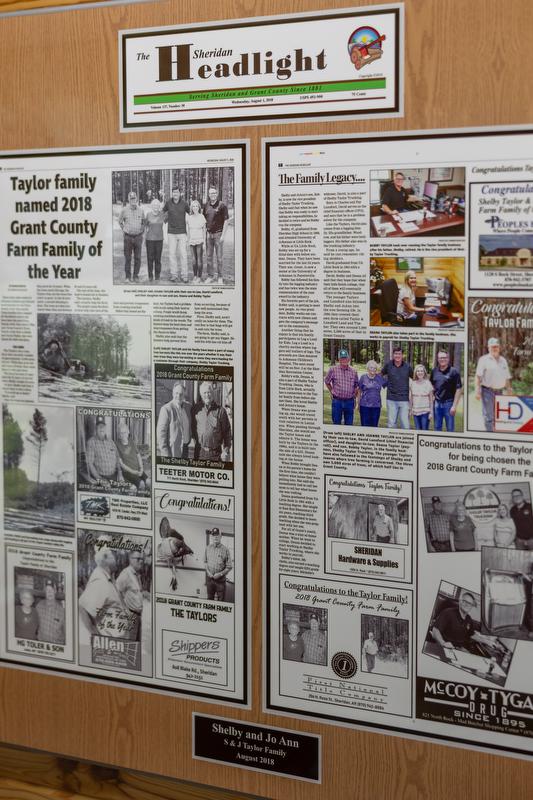 Taylor family named 2018 Grant County Farm Family of the Year Newsclipping